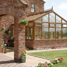 Golden Oak uPVC Gable Conservatory