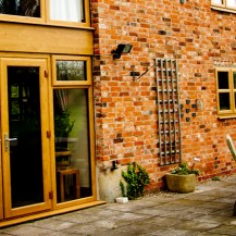 Golden oak uPVC French Door