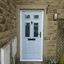 Light Blue Residential Timber Door